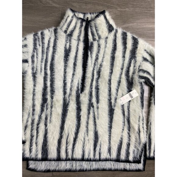 $200 Anthropologie Cindy Eyelash Half Zip Pullover Sweater Size Small New - Picture 7 of 12